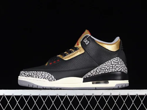 All categories Air Jordan Jordan series basketball shoes Air Jordan 3 Air Jordan 3 Retro "Black Gold" AJ3 Joe 3 black gold cement CK9246-067